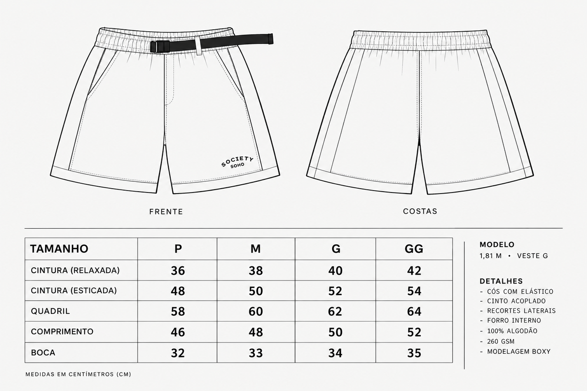 Short "SOCIETY" Off-white