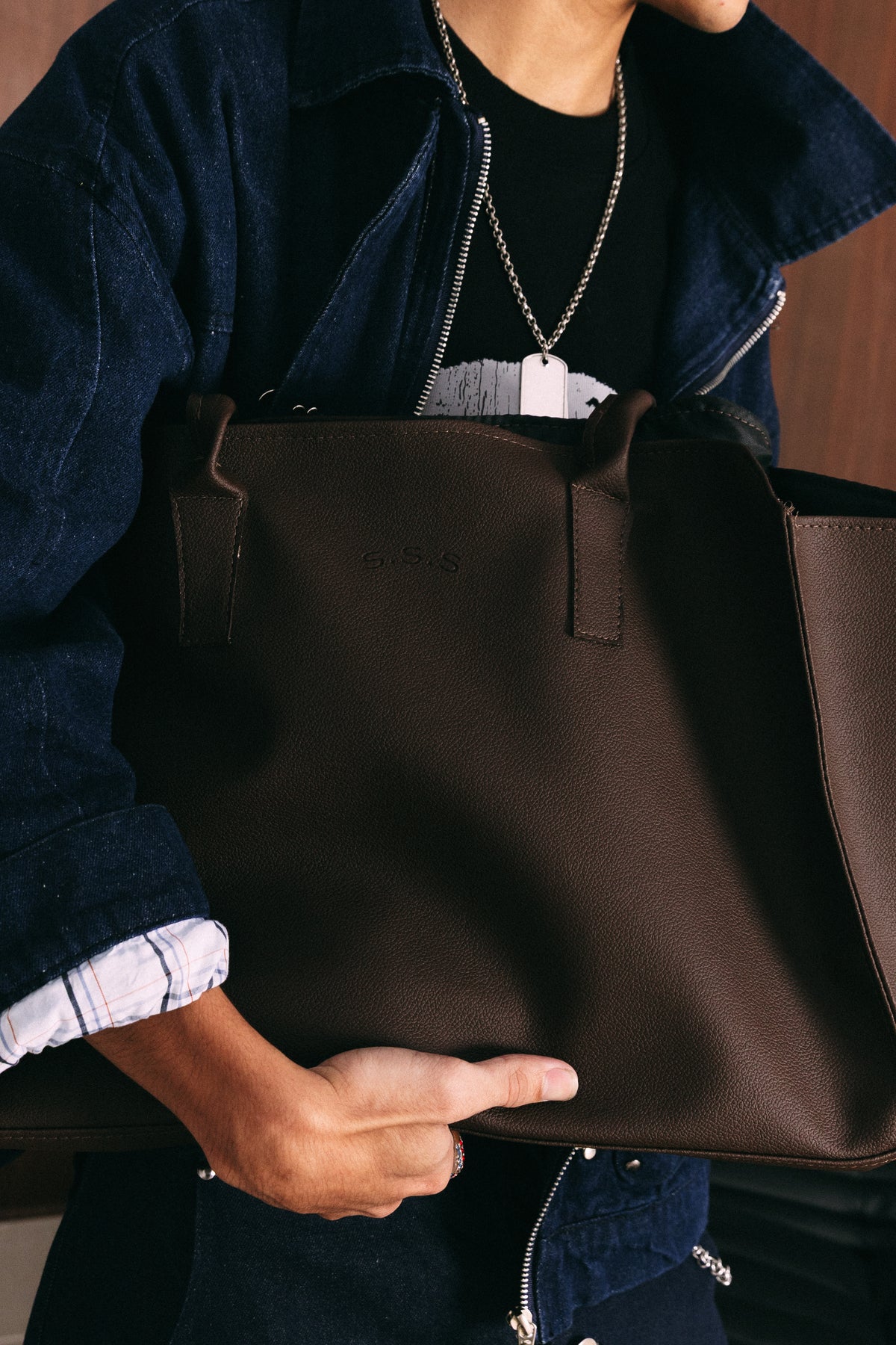 Bolsa de couro "DOSSIER"