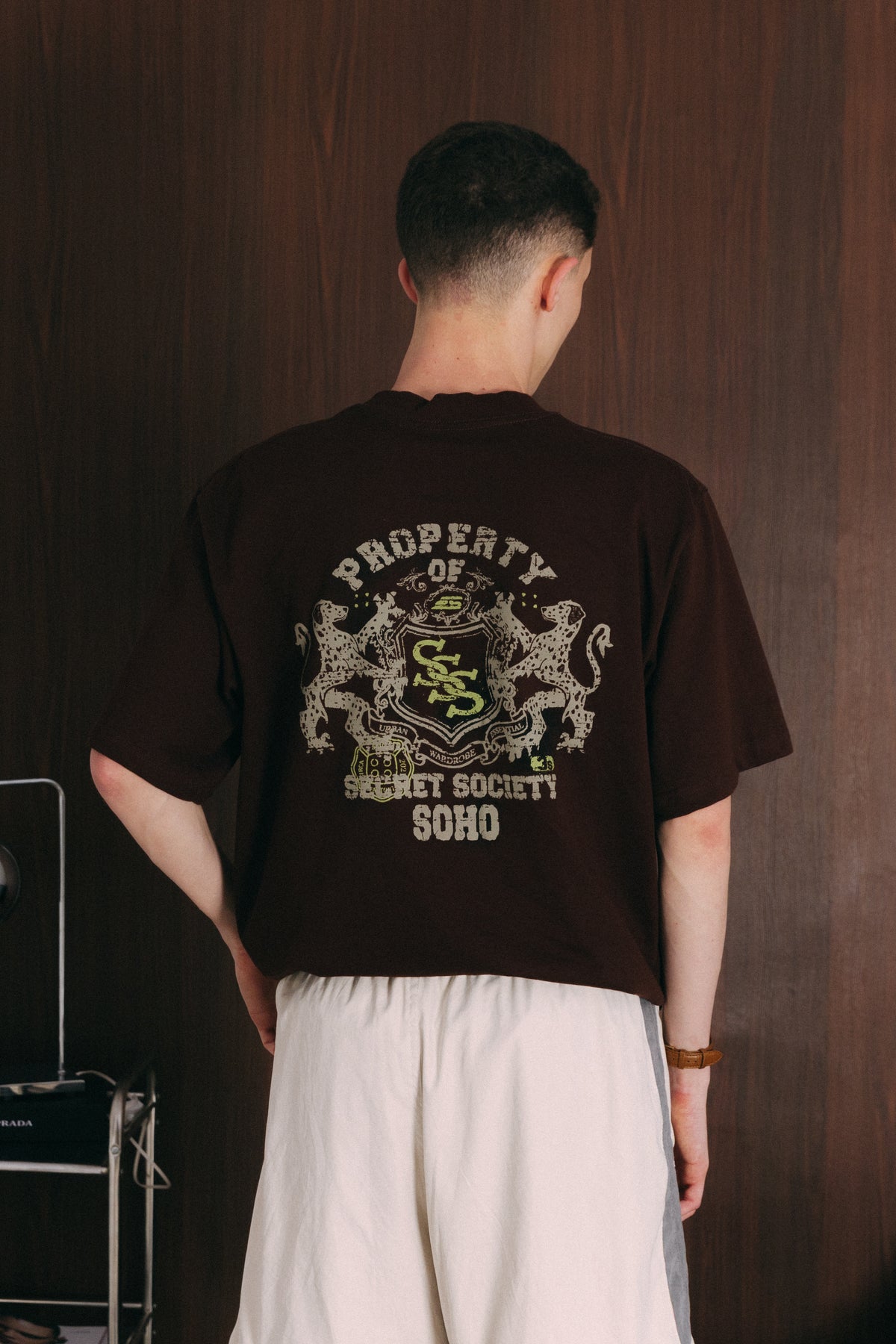Camiseta oversized "BRASÃO" Marrom