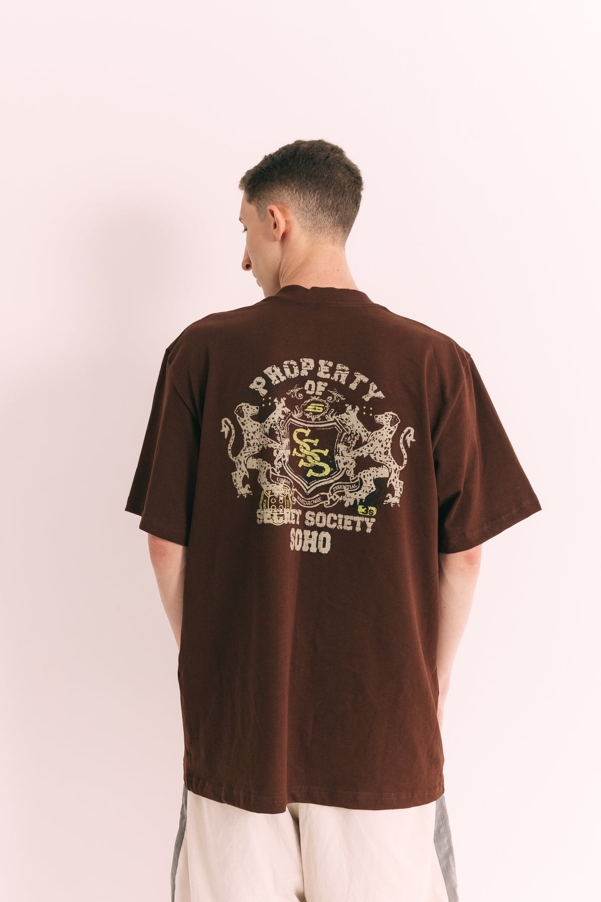 Camiseta oversized "BRASÃO" Marrom