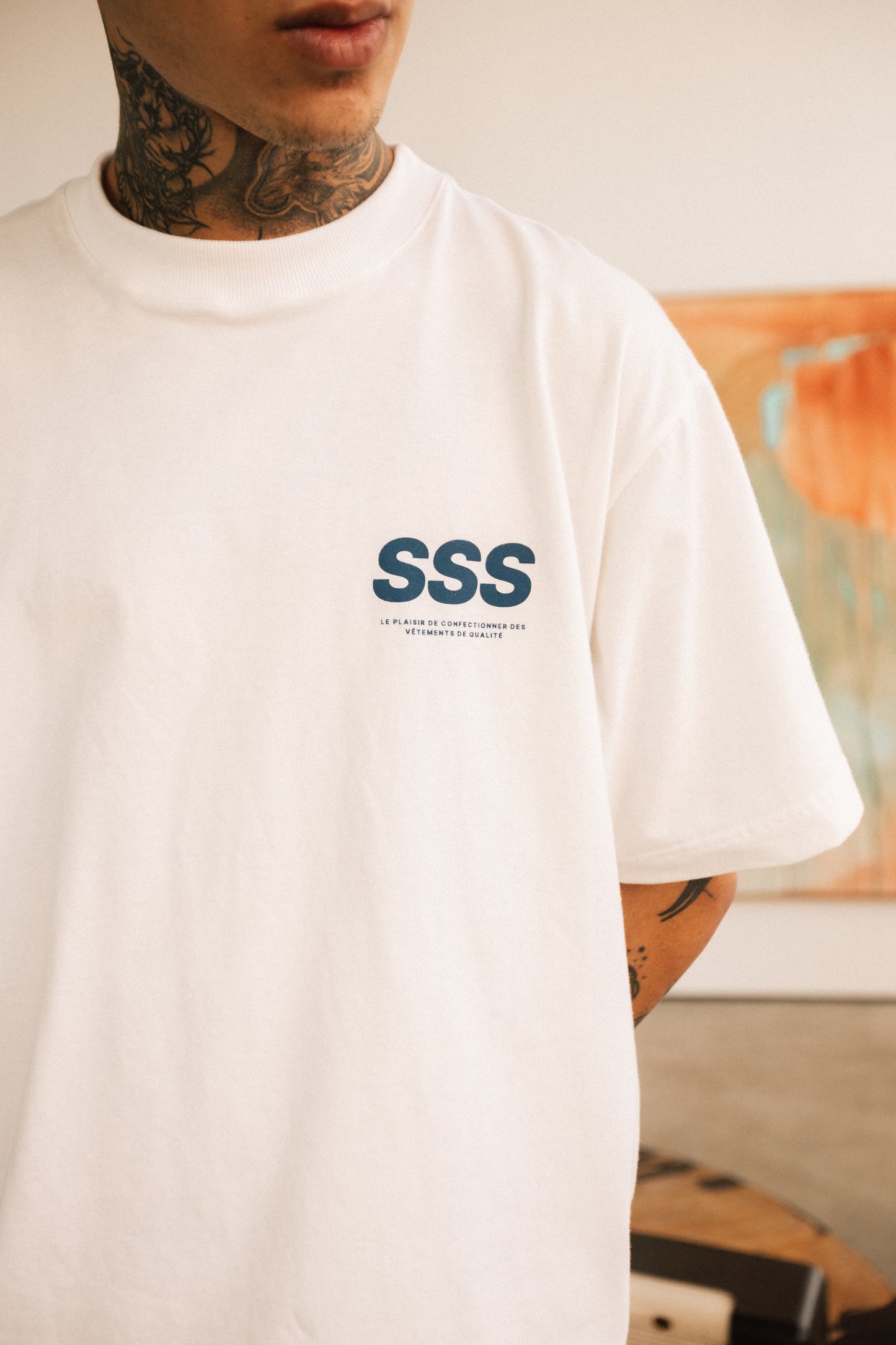 Camiseta Boxy "A Walk in the Park" Off-white