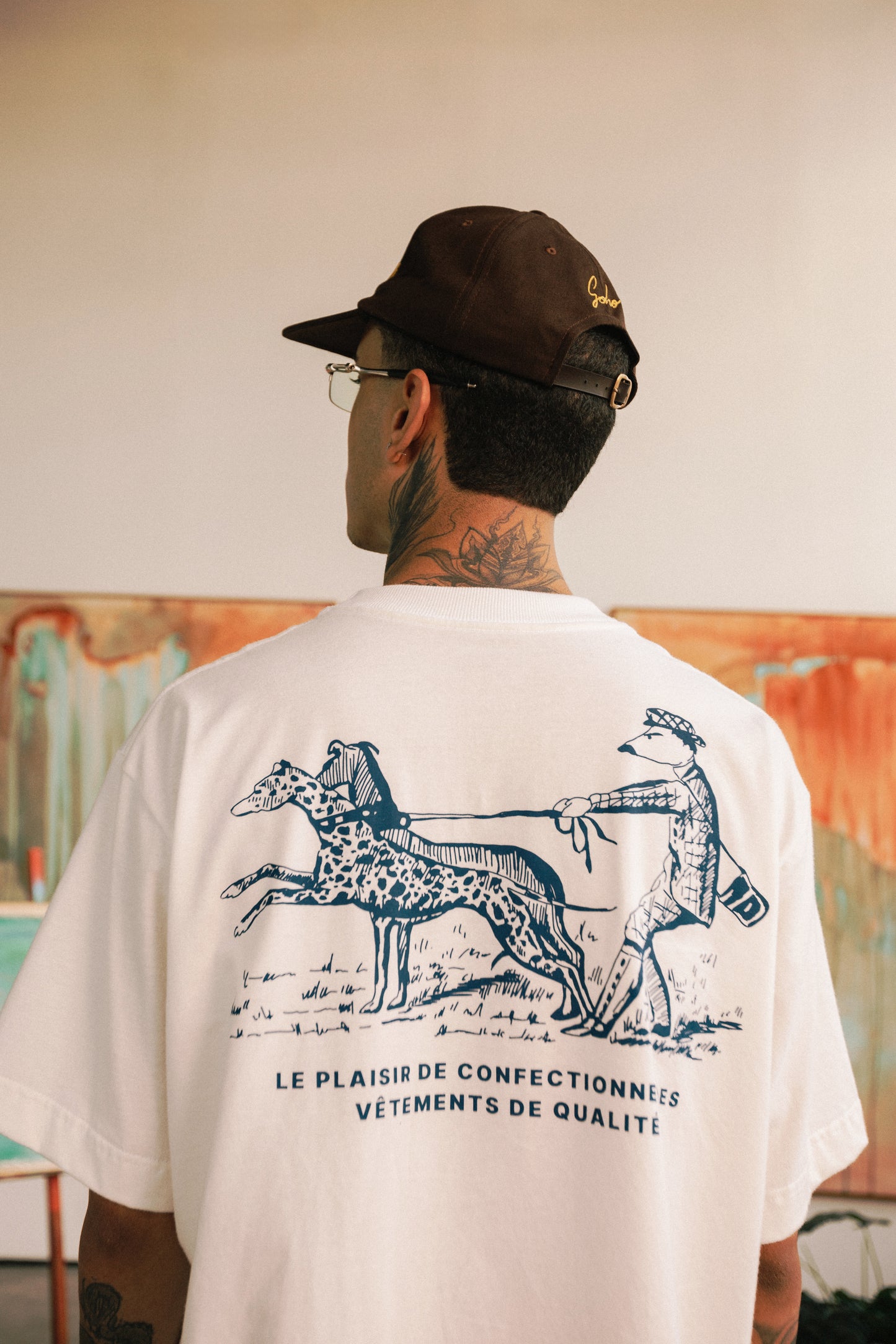 Camiseta Boxy "A Walk in the Park" Off-white