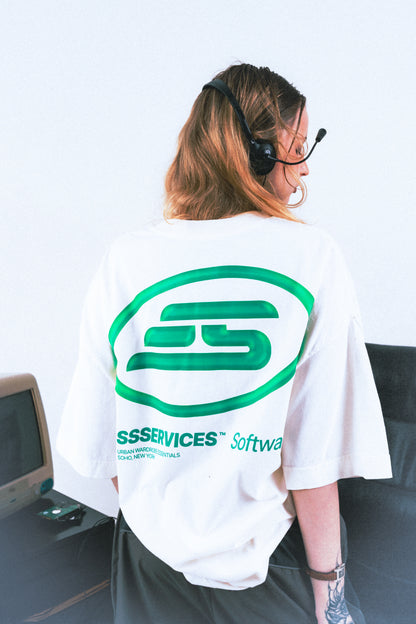 Camiseta Heavy Oversized 'Software' Branca