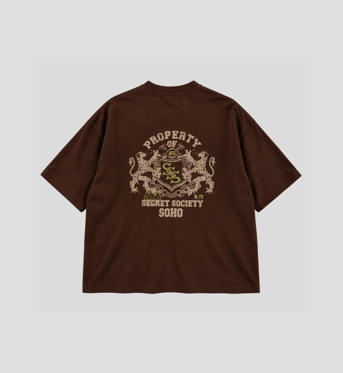 Camiseta oversized "BRASÃO" Marrom