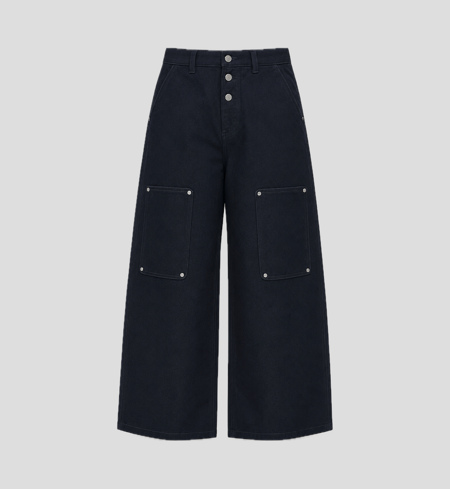 Calça Flare 'Clasp Metal' Raw Jeans