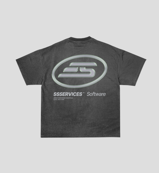 Camiseta Heavy Oversized 'Software' Grafite