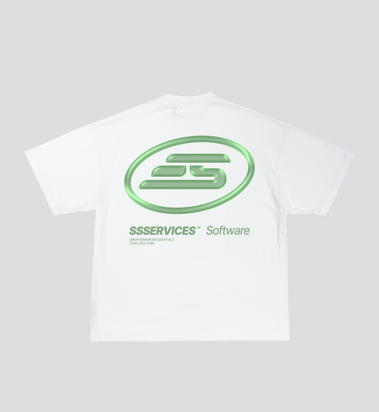 Camiseta Heavy Oversized 'Software' Branca