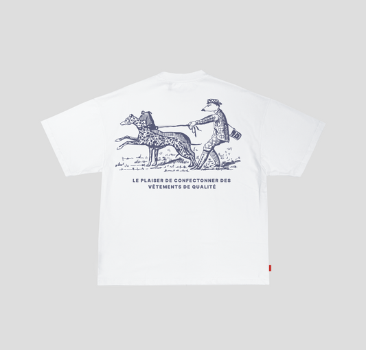 Camiseta Boxy "A Walk in the Park" Off-white