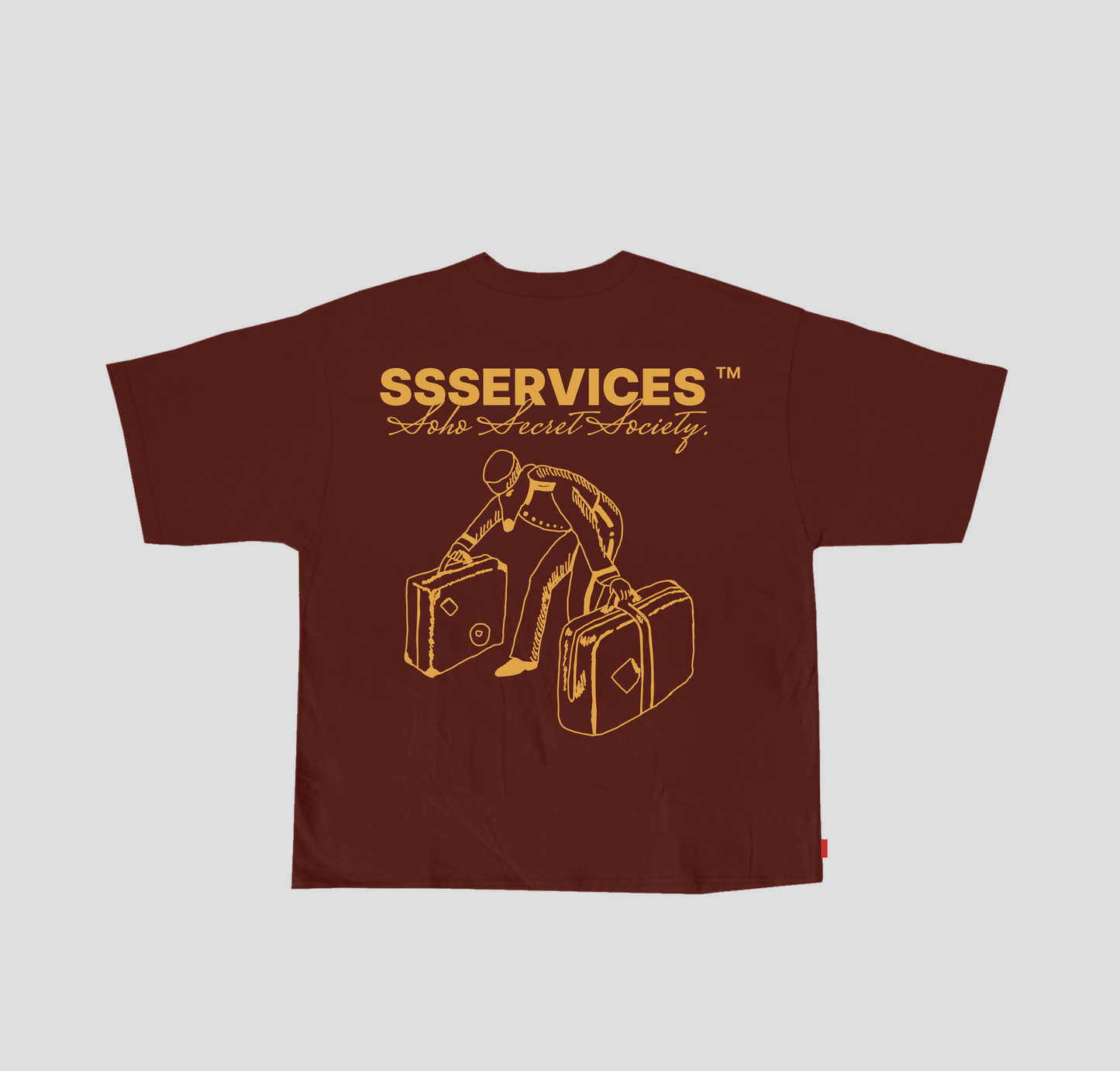 Camiseta Boxy "Hotel Lobby" Bordô