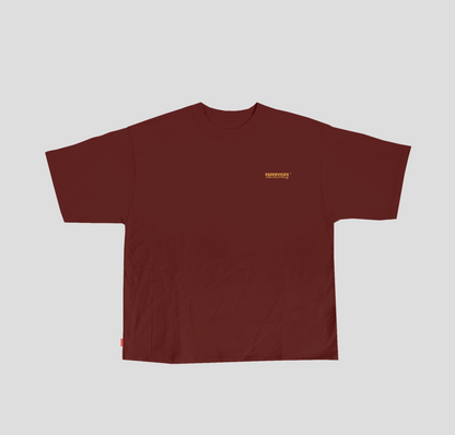 Camiseta Boxy "Hotel Lobby" Bordô