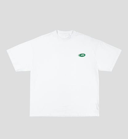 Camiseta Boxy 'Soho Logistics' Branca