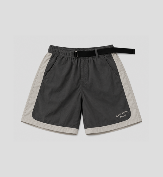Short "SOCIETY" Cinza
