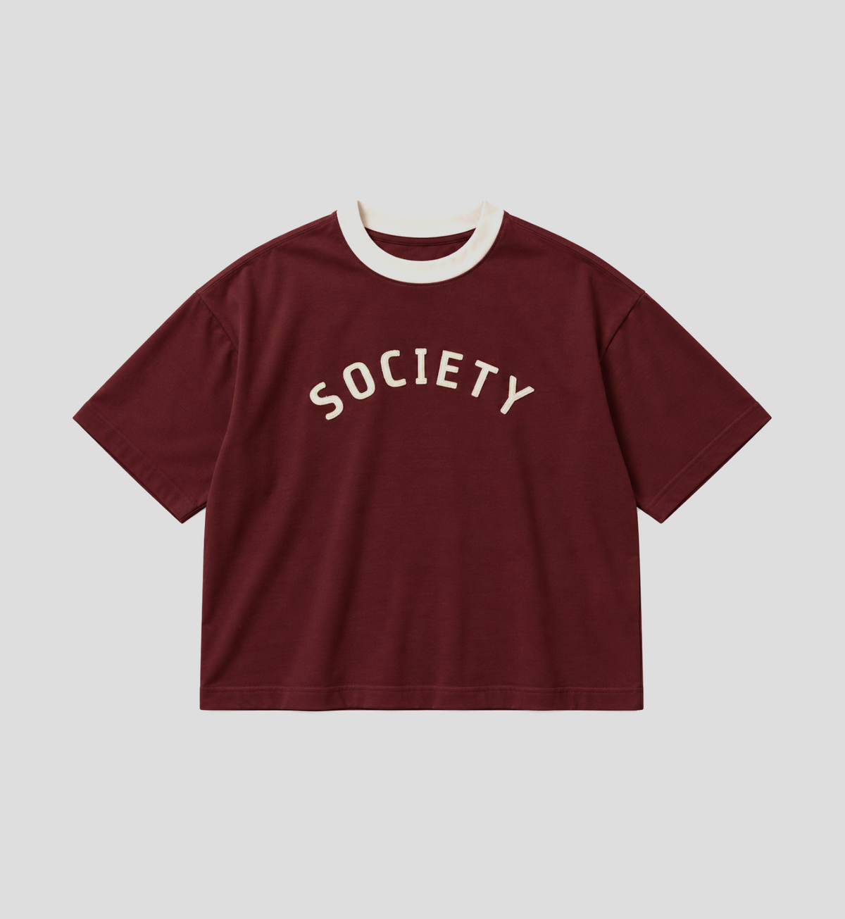 Camiseta boxy "SOCIETY" vermelha